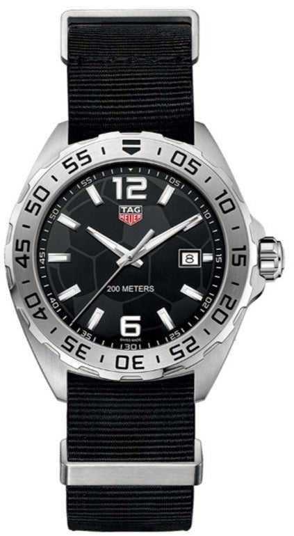 Tag Heuer Formula 1 Quartz Black Dial Black Nato Strap Watch For Men Waz1015 Fc8198