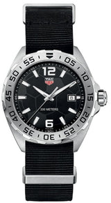 Tag Heuer Formula 1 Quartz Black Dial Black Nato Strap Watch For Men Waz1015 Fc8198
