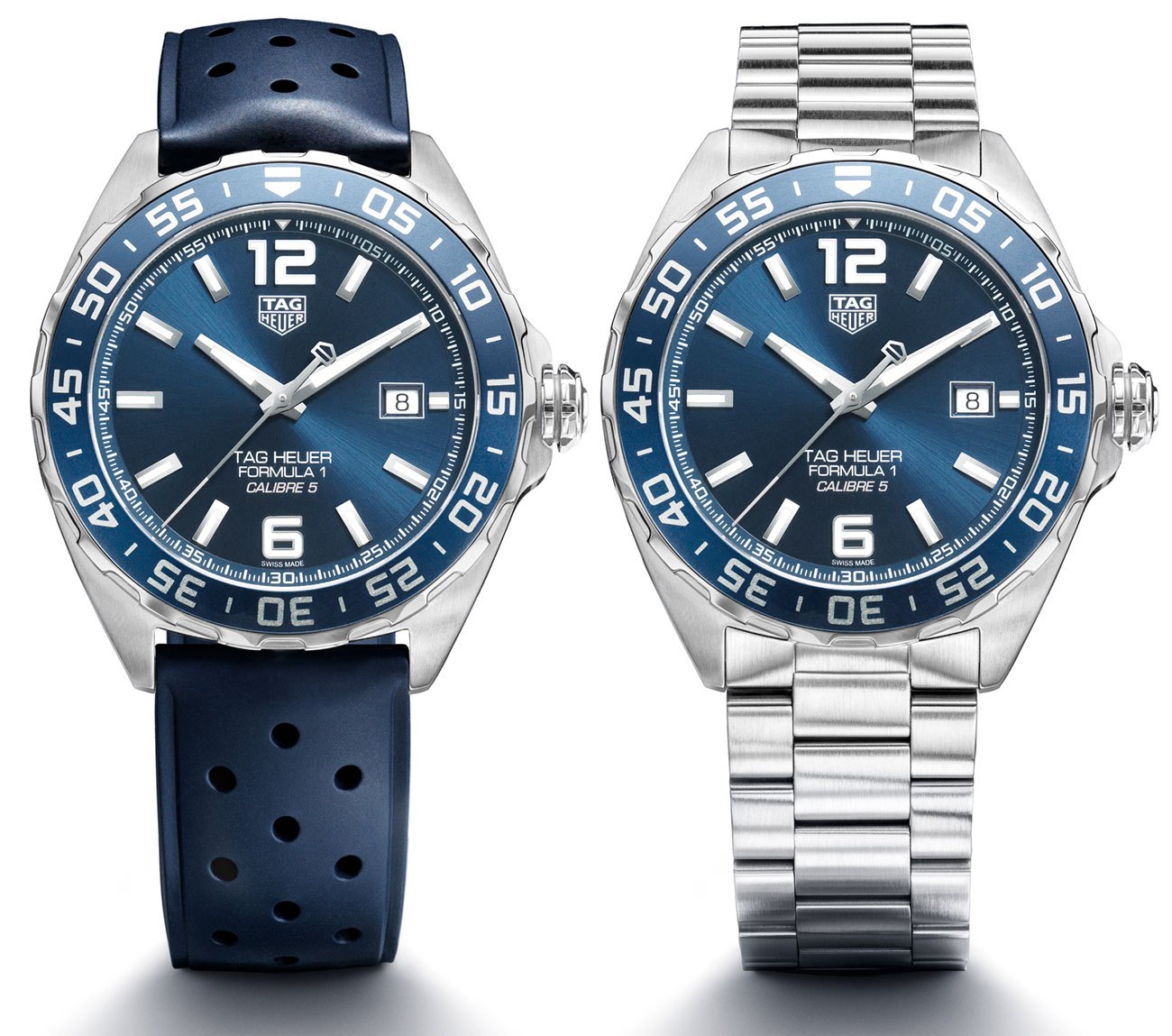 Tag Heuer Formula 1 Bucherer Blue Edition Rubber Strap Watch For Men Waz2015