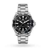 Tag Heuer Aquaracer Quartz Black Dial Stainless Steel Mens Watch Way101a Ba0746