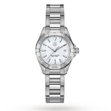 Tag Heuer Aquaracer Mother Of Pearl Dial Silver Steel Strap Watch For Women Wbd131a Ba0748