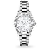 Tag Heuer Aquaracer Diamonds White Dial Silver Steel Strap Watch For Women Wbd1415 Ba0741