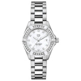 Tag Heuer Aquaracer Diamonds Mother Of Pearl White Dial Silver Steel Strap Watch For Women Wbd131c Ba0748