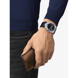 Tissot Mens Watch Prx Blue Leather T1374101604100