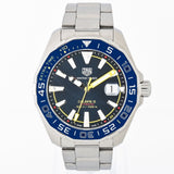 Tag Heuer Aquaracer Caliber 5 Match Timer Shinji Kagawa Edition Blue Dial Silver Steel Strap Watch For Men Way201h Ba0927