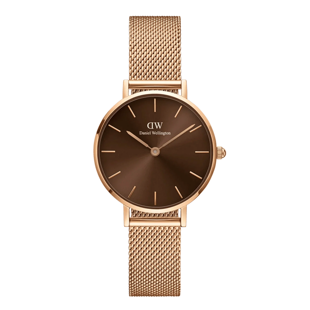 Daniel Wellington Ladies Rose Gold Petite Amber Watch Dw00100477