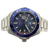 Tag Heuer Aquaracer Henrik Lundqvist Special Edition Blue Dial Silver Steel Strap Watch For Men Way101j Ba0746