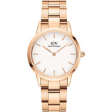 Daniel Wellington Ladies Rose Gold Iconinc Link Watch Dw00100211