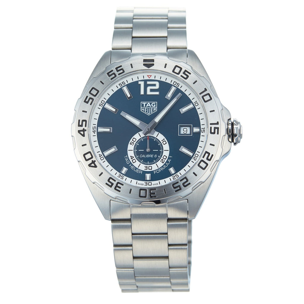 Tag Heuer Formula 1 Calibre 6 Automatic Blue Dial Silver Steel Strap Watch For Men Waz2014 Ba0842