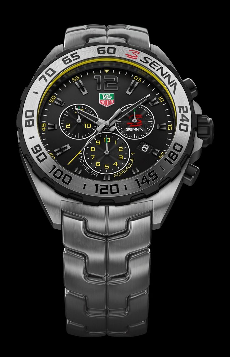 Tag Heuer Formula 1 Senna Limited Edition Chronograph Black Dial Silver Steel Strap Watch For Men Caz1013 Ba0883