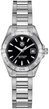 Tag Heuer Aquaracer Quartz Black Dial Silver Steel Strap Watch For Women Wbd1410 Ba0741