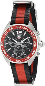 Tag Heuer Formula 1 Mclaren Limited Edition Quartz Chronograph Black Dial Two Tone Nato Strap Watch For Men Caz1112 Fc8188