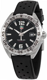 Tag Heuer Formula 1 Quartz Black Dial Black Rubber Strap Watch For Men Waz1112 Ft8023