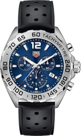 Tag Heuer Formula 1 Chronograph Blue Dial Black Rubber Strap Watch For Men Caz101k Ft8024