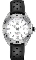 Tag Heuer Formula 1 Quartz White Dial Black Rubber Strap Watch For Men Waz2114 Ft8023
