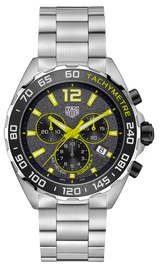 Tag Heuer Formula 1 Chronograph Grey Dial Silver Steel Strap Watch For Men Caz101ag Ba0842