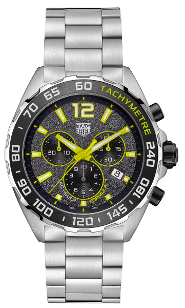 Tag Heuer Formula 1 Chronograph Grey Dial Silver Steel Strap Watch For Men Caz101ag Ba0842