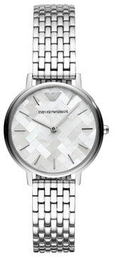 Emporio Armani Mother Of Pearl Dial Silver Steel Strap Watch For Women Ar11112