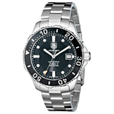 Tag Heuer Aquaracer Automatic Caliber 5 Black Dial Silver Steel Strap Watch For Men Wan2110 Ba0822