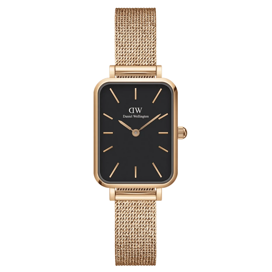 Daniel Wellington Ladies Rose Gold Quadro Watch Dw00100432