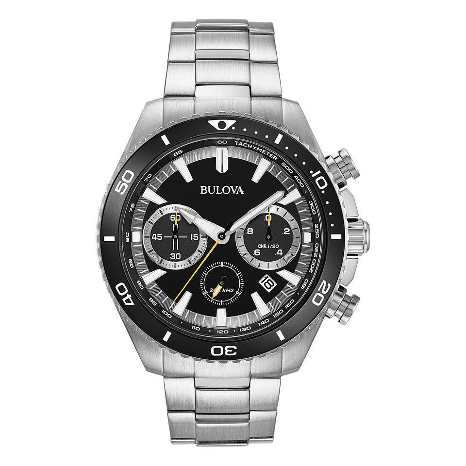 Bulova High Performance Quartz Mens Black Watch 98b298