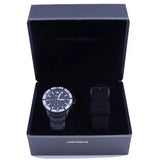 Emporio Armani Mens Ar80050 Black Ion Plated Stainless Steel Chronograph Watch