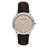 Burberry Mens Watch The City Check Champagne Brown Bu9011