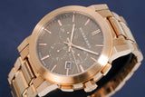 Burberry Mens Watch Chronograph The City Rose Gold Bu9353