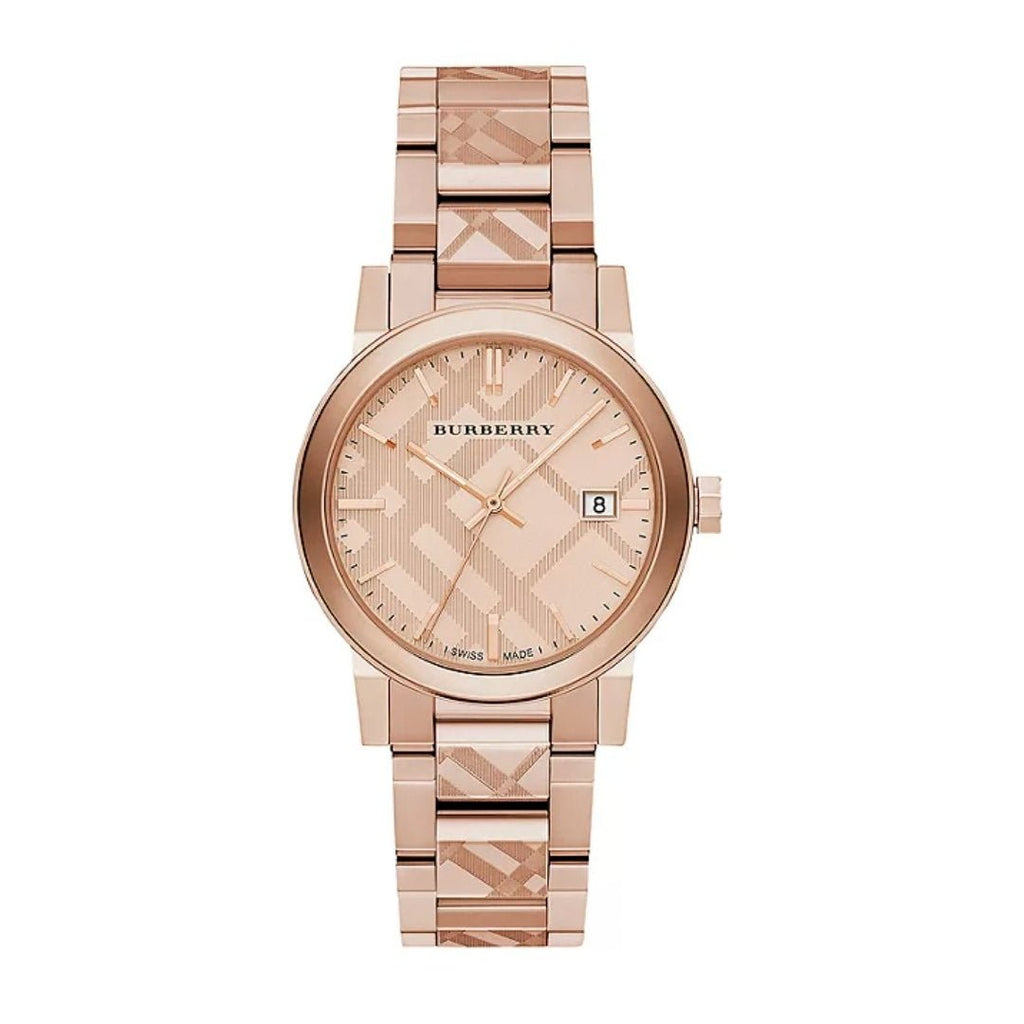 Burberry Unisex Watch The City Engraved Check Watch Bu9039