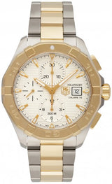 Tag Heuer Aquaracer Automatic White Dial Two Tone Steel Strap Watch For Men Cay2121 Bb0923
