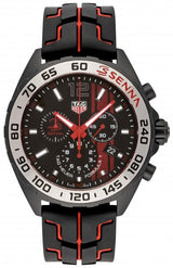Tag Heuer Formula 1 Ayrton Senna Limited Edition Black Dial Two Tone Rubber Strap Watch For Men Caz1019 Ft8027