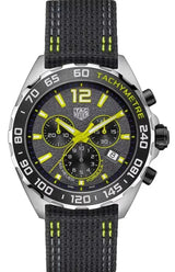 Tag Heuer Formula 1 Quartz Chronograph Grey Dial Black Nylon Strap Watch For Men Caz101ag Fc8304
