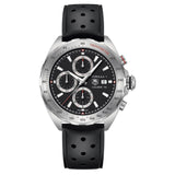 Tag Heuer Formula 1 Chronograph 43mm Automatic Mens Watch Stainless Steel Case With Black Rubber Strap Black Dial