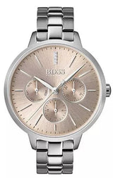 Hugo Boss Womens 1502421 Symphony Rose Gold Tone Stainless Steel Watch