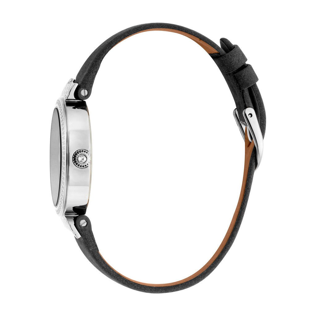 Just Cavalli Vibrazioni Leather Black Silver Leopard