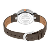 Just Cavalli Vibrazioni Leather Grey Rose Gold Leopard Glitter