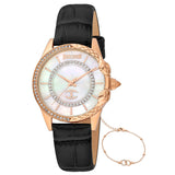 Just Cavalli Set Catena Black Rose Gold Leather