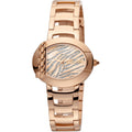Just Cavalli Steel Rose Gold Zebra Glitter