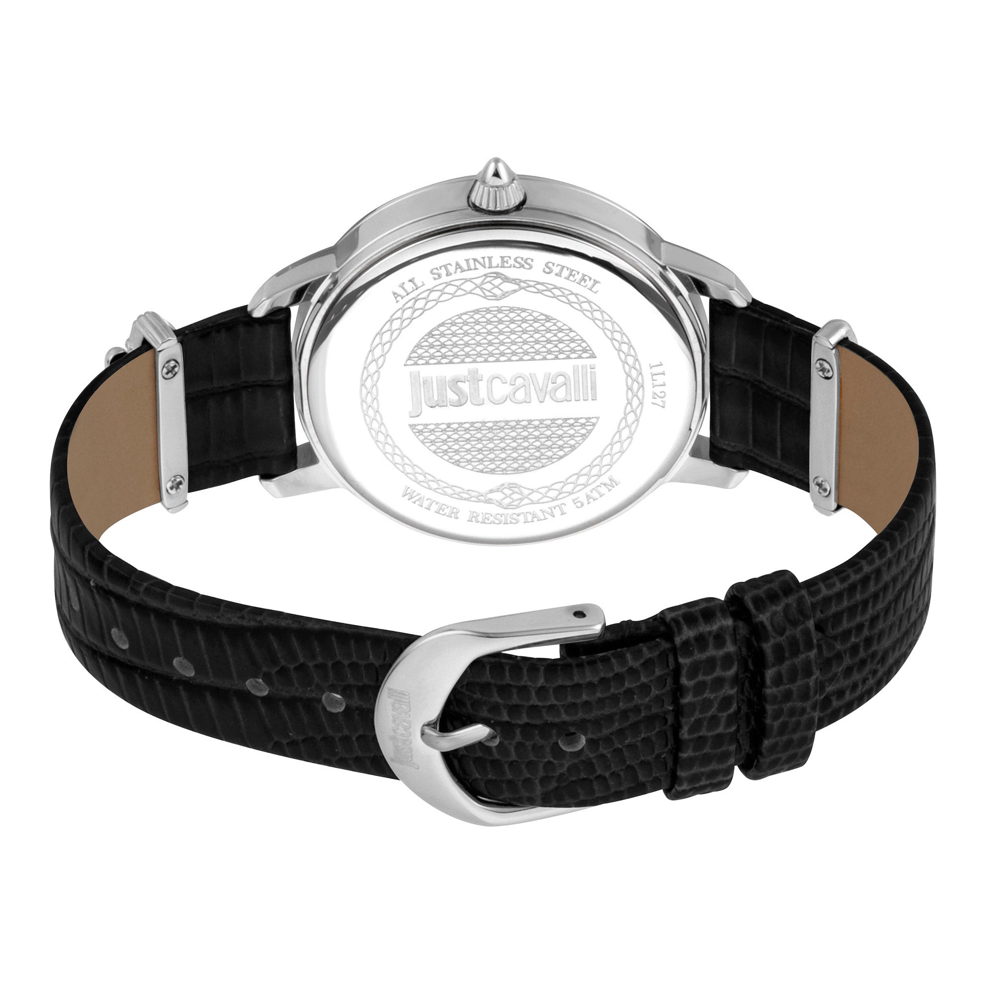 Just Cavalli Just per me Leather Black Silver Zebra Glitter