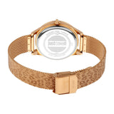 Just Cavalli Steel Rose Gold Leopard Logo