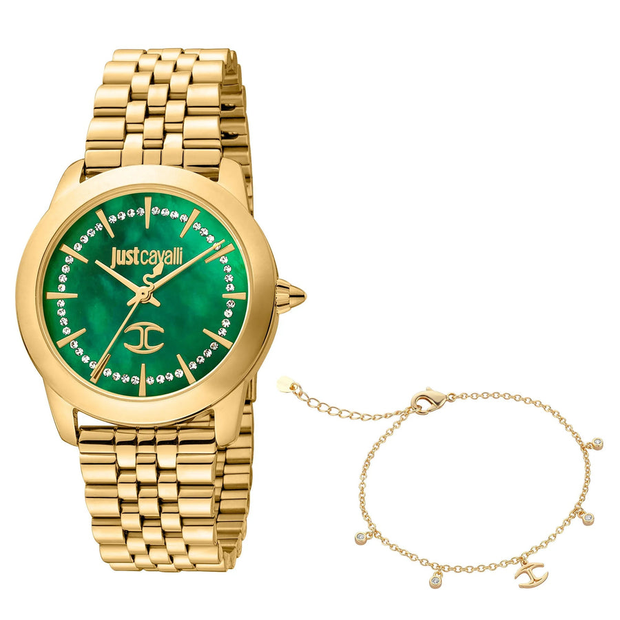 Just Cavalli Glam Creazione Yellow Gold Green