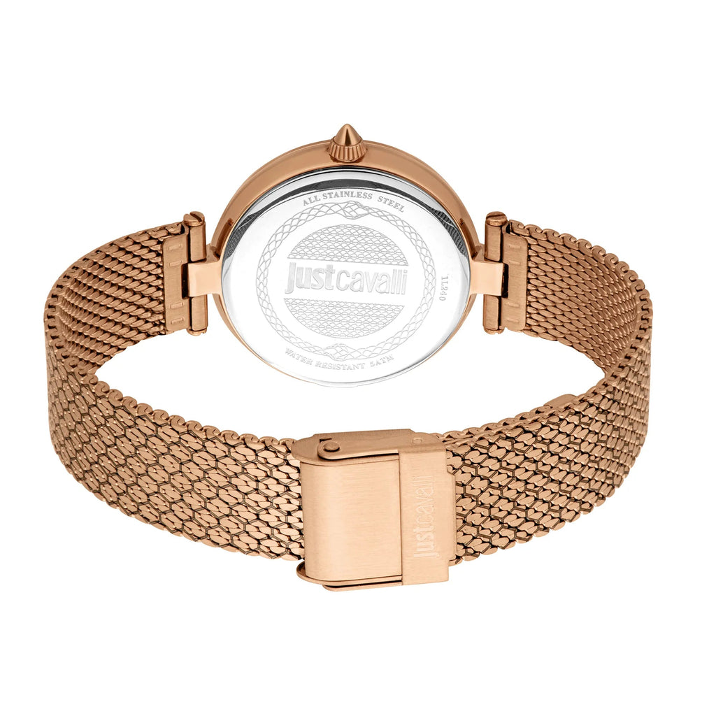 Just Cavalli Obsessive Snake Rose Gold Red