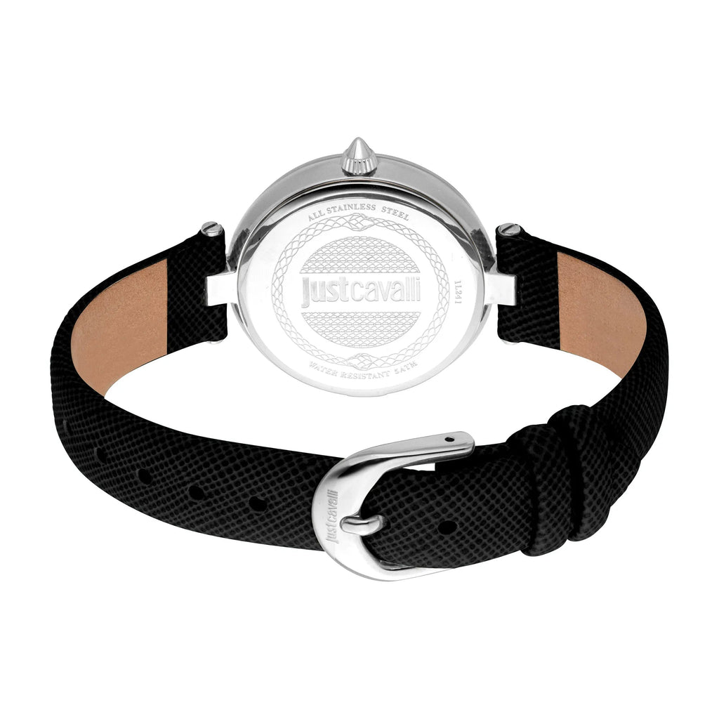 Just Cavalli Maiuscola Leather Black Blue