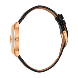 Just Cavalli Puntale Black Leather Rose Gold