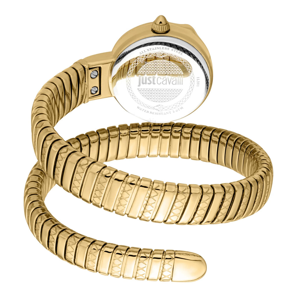 Just Cavalli Cerchio Snake Yellow Gold Bottle Green