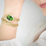 Just Cavalli Twined Yellow Gold Green
