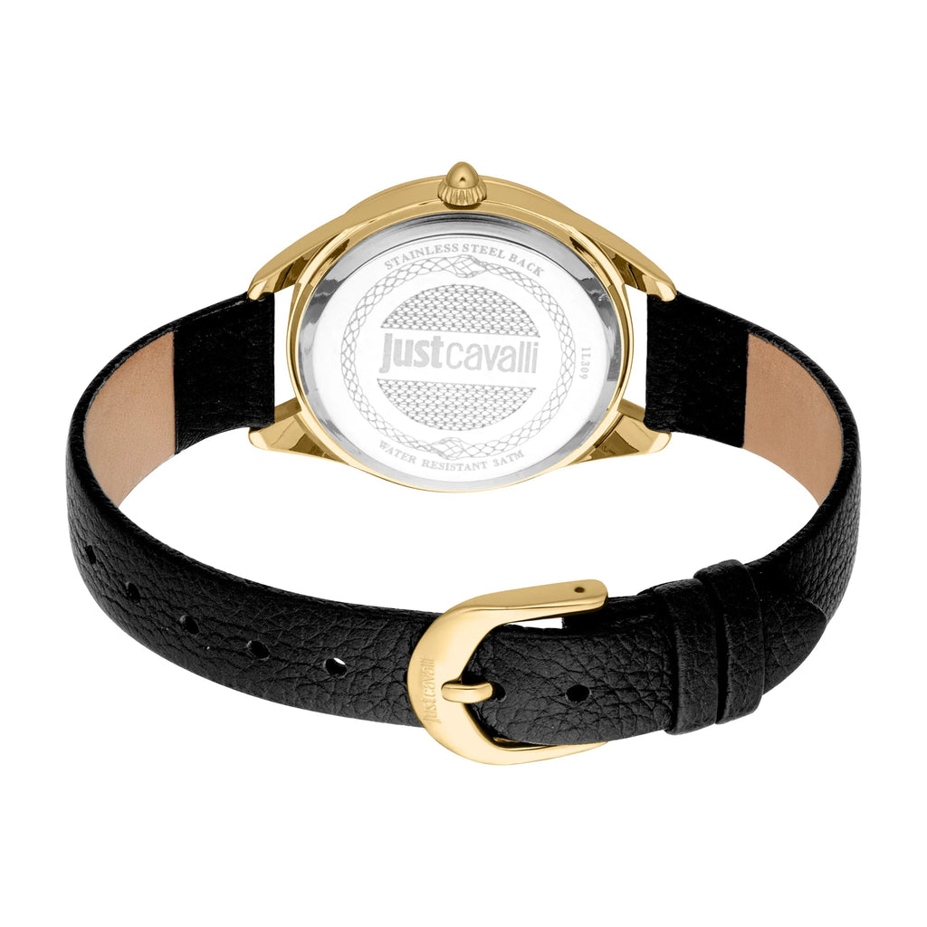 Just Cavalli Luna Leather Black YG Black