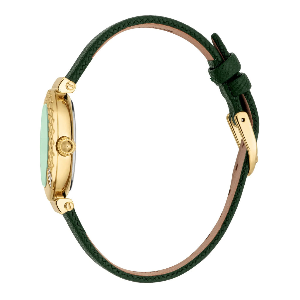 Just Cavalli Mistero Snake Leather Yellow Gold Green