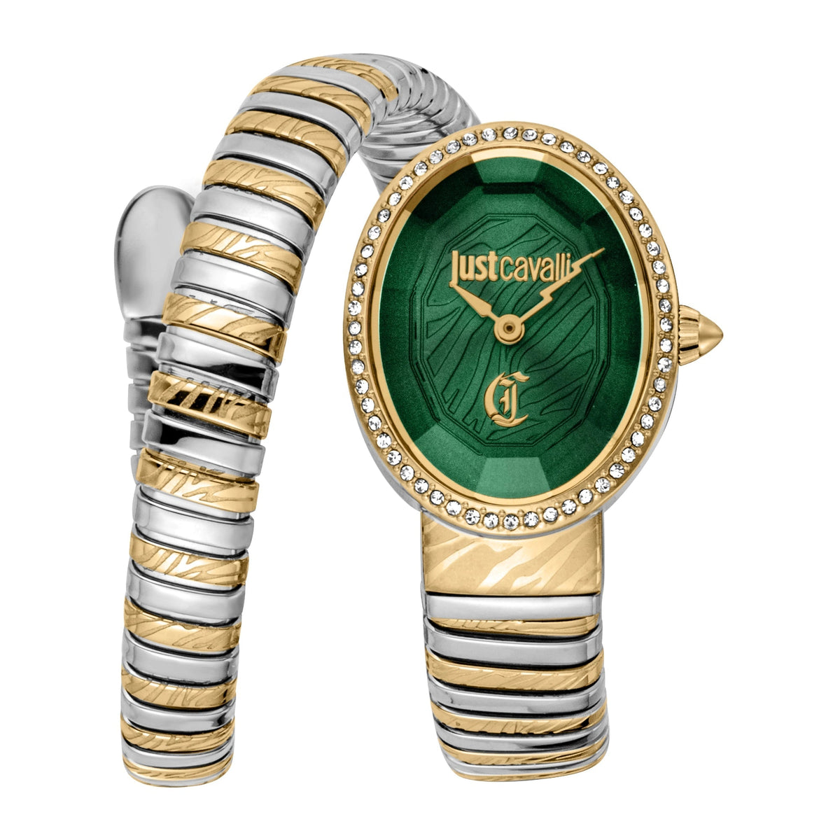 Just Cavalli Velina Silver Yellow Gold Green
