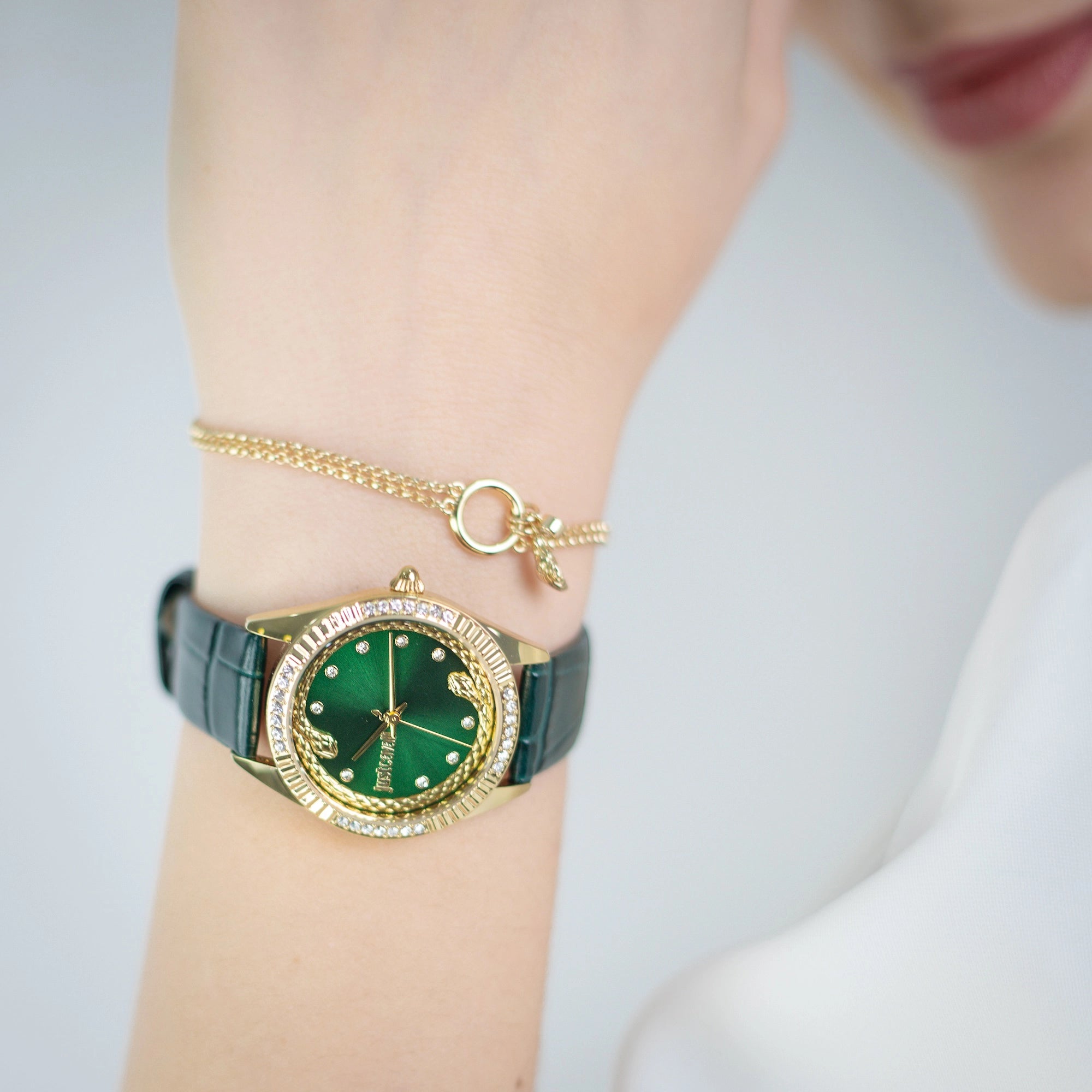 Just Cavalli Vittoria Glam Leather Green YG